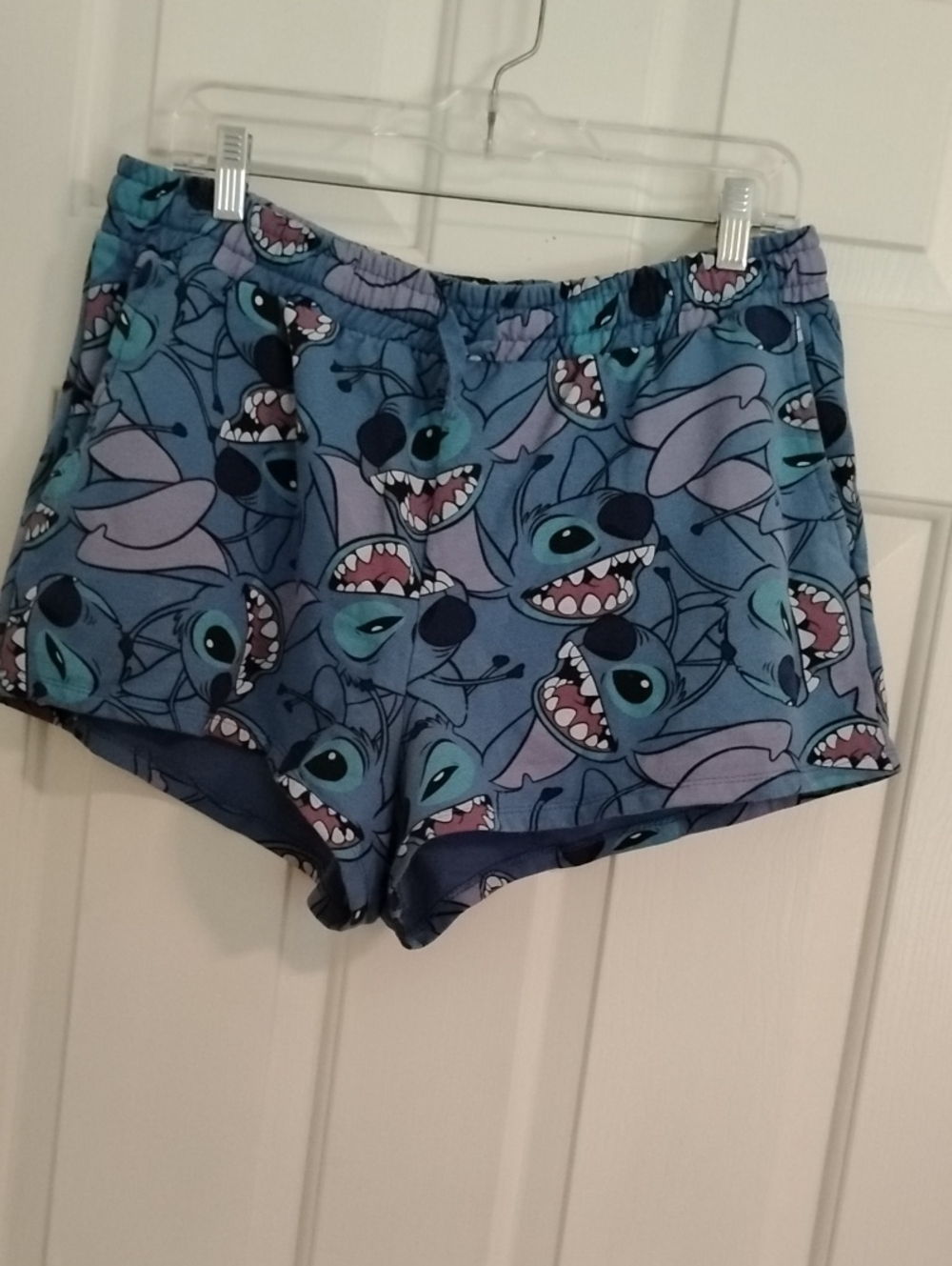 Disney Blue and Teal Stitch Pajama Shorts